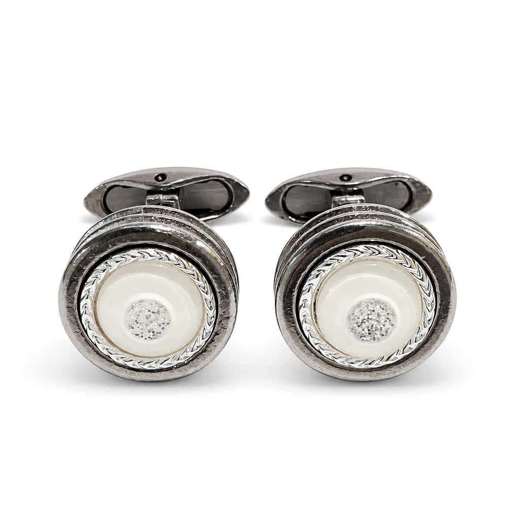 White Mother-of-Pearl Cufflinks